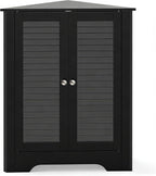 Floor Storage Cabinet Multipurpose Corner Shelf with Double