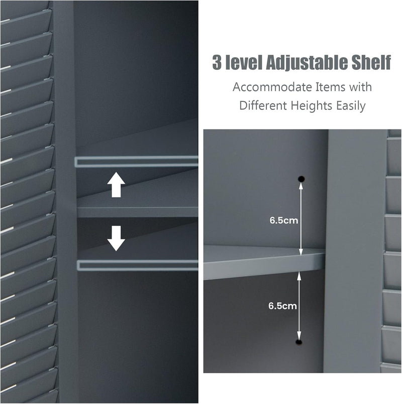 Floor Storage Cabinet Multipurpose Corner Shelf with Double
