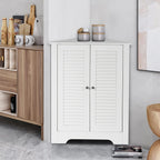 Floor Storage Cabinet Multipurpose Corner Shelf with Double