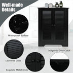 Floor Storage Cabinet Multipurpose Corner Shelf with Double