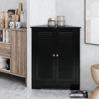 Floor Storage Cabinet Multipurpose Corner Shelf with Double