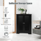 Floor Storage Cabinet Multipurpose Corner Shelf with Double