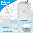 Floor Storage Cabinet Multipurpose Corner Shelf with Double