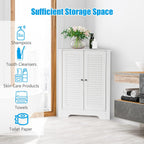 Floor Storage Cabinet Multipurpose Corner Shelf with Double