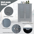 Floor Storage Cabinet Multipurpose Corner Shelf with Double