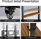 Floor TV Stand for 40-100 Inch Tvs Adjustable