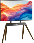 Floor TV Stand Modern Wood Iron Furniture Holds