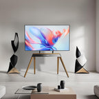 Floor TV Stand Modern Wood Iron Furniture Holds