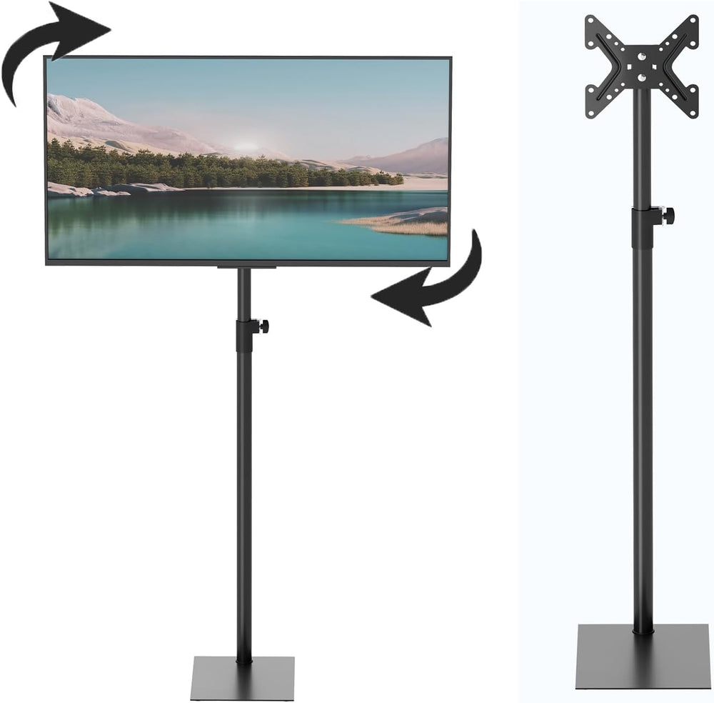Floor TV Stand Swivel Universal Tall Adjustable Height