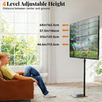 Floor TV Stand Swivel Universal Tall Adjustable Height