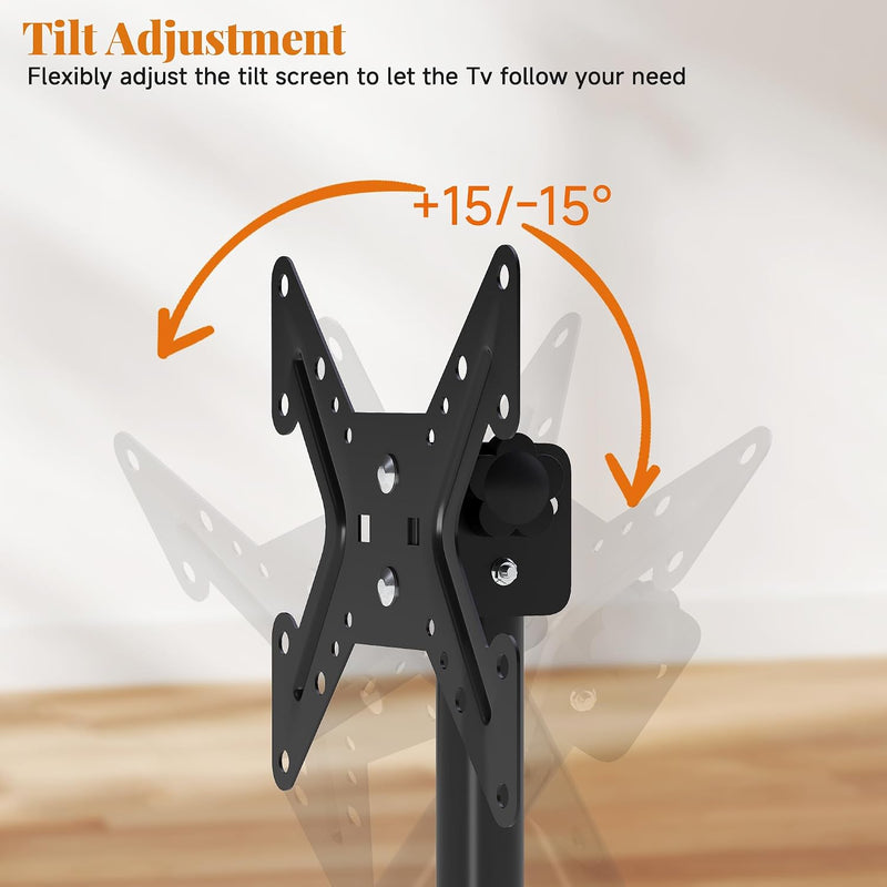 Floor TV Stand Swivel Universal Tall Adjustable Height