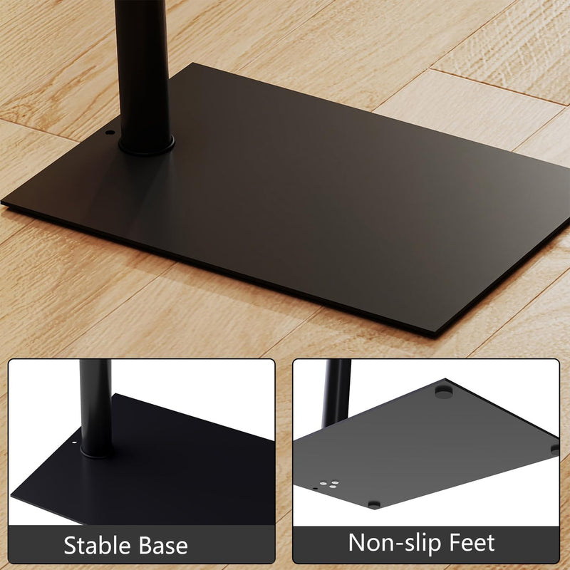 Floor TV Stand Swivel Universal Tall Adjustable Height