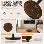 Floor TV Stand with Hidden Wheels 40–75 Inch