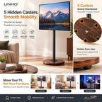Floor TV Stand with Hidden Wheels 40–75 Inch