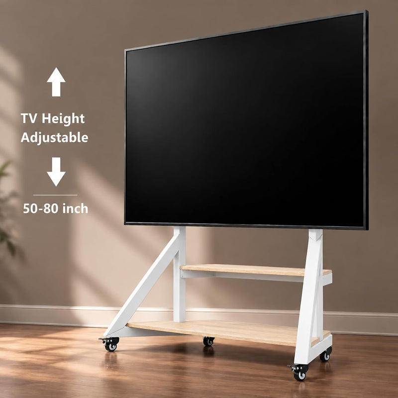 Floor TV Stand with Shelves
