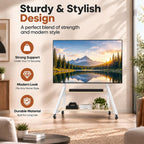 Floor TV Stand with Shelves