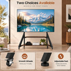 Floor TV Stand with Shelves