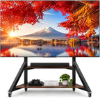 Floor TV Stand with Shelves