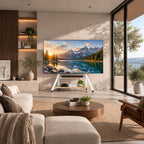 Floor TV Stand with Shelves