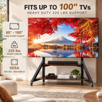 Floor TV Stand with Shelves