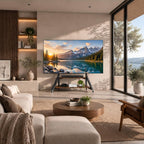 Floor TV Stand with Shelves