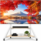 Floor TV Stand with Shelves