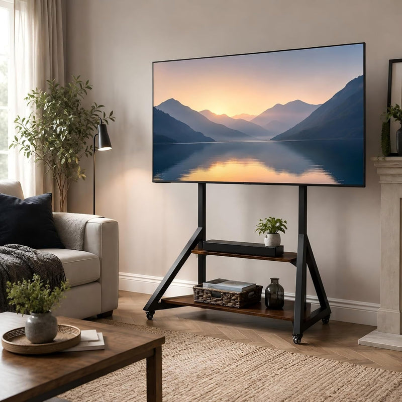 Floor TV Stand with Wheels