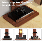 Floor TV Stand with Wheels Wood Shelves 40-75