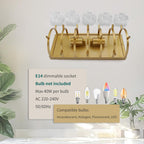 Floral Ceramic Glass Chandelier 5 Light E14 Dimmable