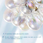 Floral Ceramic Glass Chandelier 5 Light E14 Dimmable
