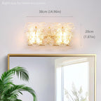 Floral Ceramic Glass Chandelier 5 Light E14 Dimmable