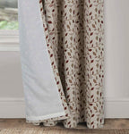 Floral Jacquard Curtains Pencil Pleat Lined Curtain