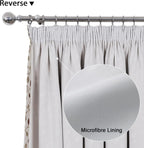 Floral Jacquard Curtains Pencil Pleat Lined Curtain