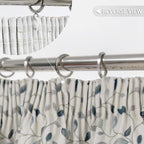 Floral Jacquard Curtains Pencil Pleat Lined Curtain