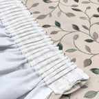Floral Jacquard Curtains Pencil Pleat Lined Curtain