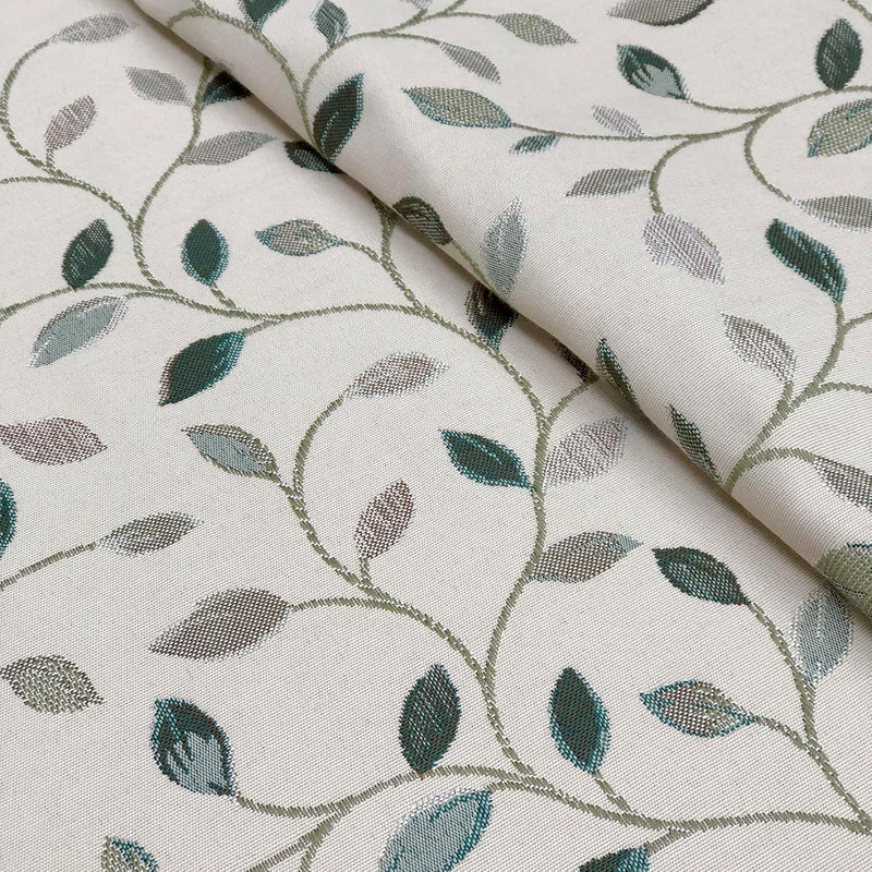 Floral Jacquard Curtains Pencil Pleat Lined Curtain