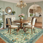 Floral Large Rugs Washable for Living Room