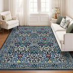 Floral Large Rugs Washable for Living Room