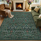 Floral Large Rugs Washable for Living Room