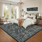 Floral Large Rugs Washable for Living Room