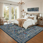 Floral Large Rugs Washable for Living Room