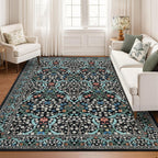 Floral Large Rugs Washable for Living Room