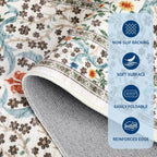 Floral Large Rugs Washable for Living Room