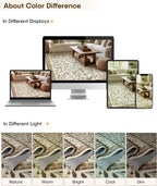 Floral Large Washable Rugs Living Room Lattice