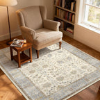 Floral Large Washable Rugs Living Room Lattice