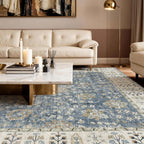 Floral Large Washable Rugs Living Room Lattice