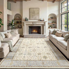 Floral Large Washable Rugs Living Room Lattice