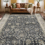 Floral Large Washable Rugs Living Room Lattice
