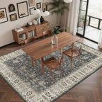 Floral Large Washable Rugs Living Room Lattice