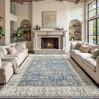 Floral Large Washable Rugs Living Room Lattice